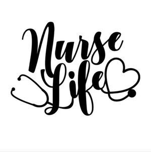 Nurse RN Life Heart Stethoscope Vinyl Graphic Auto Wall Laptop Decal Sticker